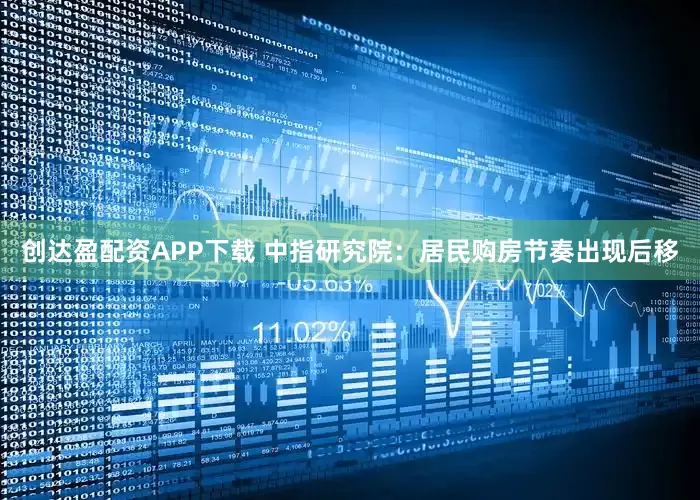 创达盈配资APP下载 中指研究院：居民购房节奏出现后移